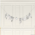 Black and White Birthday  Decoration Set with Silver Buntings Banner , Confity Balloons and Latex Balloons With Arch Making Strip. 