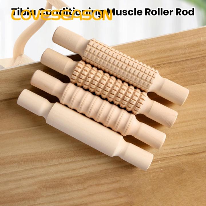 Shin Conditioning Muscle Roller Stick Thai Kickboxing Muscle Roller Stick for Sore Relief Physical Therapy Authentic Wooden Massager for Athletes Heavy Duty Muscle Roller Stick