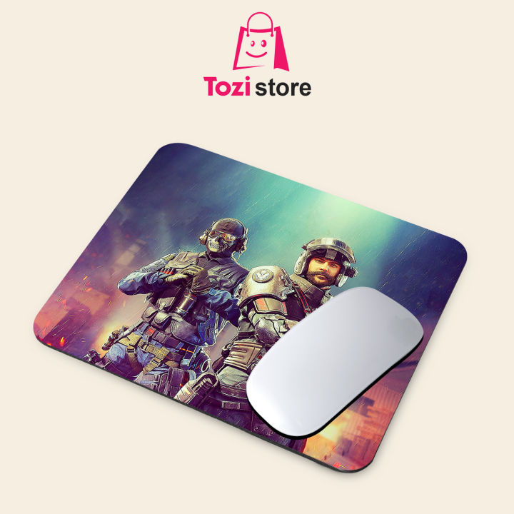 Gaming Mouse Pad Premium  8" x 6.5  Thick Non-Slip Rubber Base, Smooth Cloth Surface for Precision Control - Tozistore