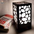 Lifestyle Glory Brand 3D Laser Cutting New Unique Design Wooden Lamp For Side Table I Lamp I Lamp for bedroom I Lamps I Lamps for bedroom side table stylish I Lamp for room I Lamp for drawing room. 