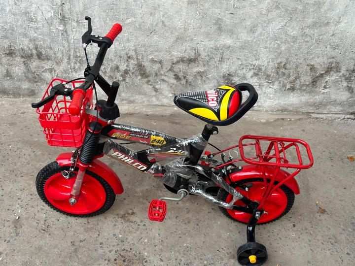 12"%20Inch%20Kids%20Cycle%20With%20Brakes%20Supporting%20Wheels%20&%20Front%20Basket%20%20For%20Unisex%20MultiColors%20-%20Image%203