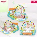 Huanger - 3 In 1 Newborn Baby Play Gym Piano Fitness Rack - Activity Mat. 