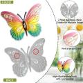Metal Butterfly Wall Decor 7 Colors Butterflies Sculpture Iron Indoor Outdoor Hanging Wall Art for Garden Yard Fence Home Gift. 