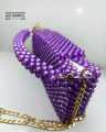 Handmade Pearl Beaded Moti Handbag for Ladies, Medium Size, Waterproof, Zipper Closure, Crossbody Strap, Casual and Formal Wear. 
