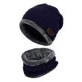 1 Pair Lined Beanie Cap Hat with Neck Warmer Set for Men & Women Snow Proof Inside Furr Wool Unisex Knit for Men & Women Winter Hat Scarf for Men Knit Warm Men's Hats & Caps - Free Size (Brown, Black, Purple, Navy Blue, Camel). 