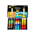 Keep_smiling Acrylic Paint Set 24 craft paints 30ml Bottles. For paper, canvas, wood ,ceramic ,fabric, & crafts. Non toxic & Vibrant colors. Rich Pigments With Lasting Quality - For Beginners, Students & Professionals artists.. 