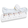 "Hero Power Extension Box EB-07: High-Quality Heavy-Duty Extension Board - 4 Flat Pin Sockets, 13A Max, 3250W, 5m Long Copper Wire, Light Indicator, On/Off Switch - Elevate Your Power Solutions Without USB". 