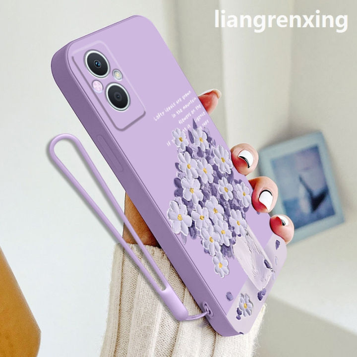 Casing Oppo Reno S5 5G Reno 7 z 5G ren7 Z 5G phone case softcase liquid silicone protector smooth shockproof bumper cover new design comic flower cartoon ytyhh01