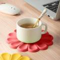 Flower Shaped Coasters for Drinks ,Silicone Mats Drinking Cup Mat Creative Pot Pan Holder Non Slip Table Placemats Cup Coasters for Bar. 