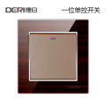 German and Japanese wood grain wall switch socket 86 type five-hole home panel new Chinese retro American dark installation. 