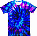 Unisex Retro Tie Dye T-shirt for Men Women 70S 80S Hippies Senior Tie-Dye Tee Tshirt 3d printing Vintage clothing. 