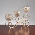 Crystal Candlestick Decoration Golden Marry Gift Romantic European Style Simple Villa Dining Table Decoration Candle Station. 