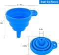 Kitchen Silicone Collapsible Funnel Set of 1,2,5,10 Large,Flexible-Foldable-Cooking-Food-Grade Funnels for Filling Small or Mini Bottles,Perfume,Filling Capsules,Fry Oil Filter,Essential Oil,Spice. 
