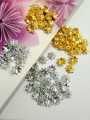 200Pcs Bead Caps 9x3.5mm Gold & Silver Plastic Flower Bead Caps for Jewelry Making | DIY Craft Accessories for Necklace, Bracelet, Earrings, Beading Supplies. 