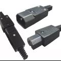 IEC Straight Cable Plug Connector 3 Pin AC Socket C13 C14 Black Male&Female Plug Rewirable Power Connector 10A 250V. 