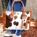 Real Cowhide Leather Tote Bag Handbag Large | Real Cowhide Leather Woman Bags. 