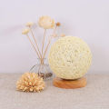 Romantic Night Light Creative INS Wind Starry Table lamp Bedroom Bedside lamp Fantasy Rattan Ball Moon Light (Light Yellow). 