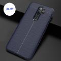 Oppo A9 2020 Mobile Cover Case - BLUE  Autofocus Litchi Pattern T Design Soft PU Flexible Leather. 