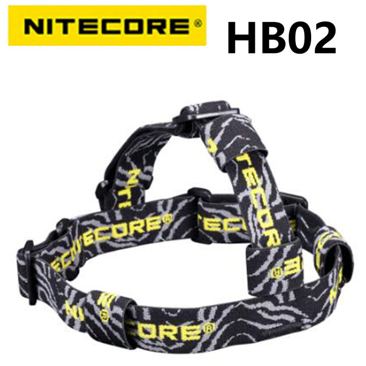 【ETOP】New Nitecore HB02 Flashlight Headband Elastic Anti-slip Nylon Strap Black Head Belt With 3 Adjustable Torch positioning loop