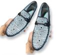Formal  shoes for men in white color self print design. 