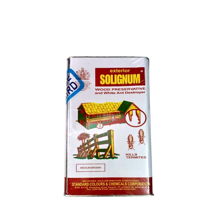 Solignum Brown 1Ltr, Wood Preservative and White Ant Destroyer (Kills Termites) Best Pest Control Liquid Chemical for Termites.