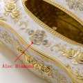 European Hotel Kitchen Rectangular Fancy Table Facial Tissue Box Cover Holder. 