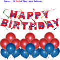 Spiderman Happy Birthday Grand Decoration Set Including Birthday Banner - Spider Man Banner - Party Glass And Plates. 