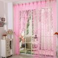 Pink Heart Line Tassel Door Curtain - 200x100cm Polyester. 