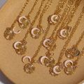Twelve Zodiac Signs Runes New Moon Opal Pendant Necklace Retro Non Fading Zodiac Necklace Collar Girasol Opal Jewelry. 