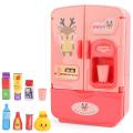 1 Set Puzzle Fun Smart Refrigerator Toys Home Appliances Children Pretend Play Double Door Fridge Kitchen Toy. 