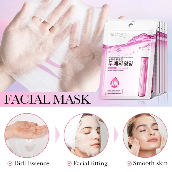 BIOAQUA%20Fruit%20Acid%20Nicotinamide%20Whitening%20Hydrating%20Face%20%20Mask%20-%20Image%202
