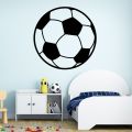 2 x 2 feet = Football ball sports soccer game Wall Stickers for kids, boys, girls, school, room, home Decor - Black Color. 
