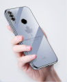 For Huawei Honor 9X Cover + Wrist Strap Fashion Shiny Maple leaf Plating Square Bumper Phone Case Soft TPU Silicone Shockproof Protective Back Cover. 