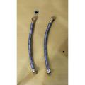 Flexible Braided Pipe Flexi Tail Pipes 12mm 12 Inch asin Connection Pair With Brass Nozzle Made in Spain. 
