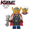 Single Sale Marvel Thor Figures Building Blocks Mighty Thor Gorr Korg Groot Zeus Valkyrie Minifigures Bricks for Children Gift Toys KT1062. 