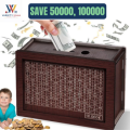 Saving Money Box Dollar Piggy Bank Decorative Bank Box Retro Reusable Wooden Box 50000 Saving Challenge Money Jar Coin Cash. 