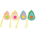 Dimple Fidget Toy Silicone Push Bubble Avocado Keychain Pendant Sensory Fidget Toys For Autism Stress Relievers For Adult. 