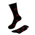 Swastika Character Japanese Anime Cotton Middle Tube Calf Socks for Women Men. 
