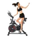 Exercise Spinning Bike, Black, Office Cardio Workout Training, Home Fitness Equipment with LCD Display and Heart Rate Adjustment - MOOSENG. 