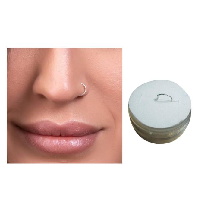 Nose%20Ring%20Tiny%20Hoop%20Nose%20PACK%20of%202%20gold/silver%C2%A0color%C2%A0For%20Women%20-%20Image%206