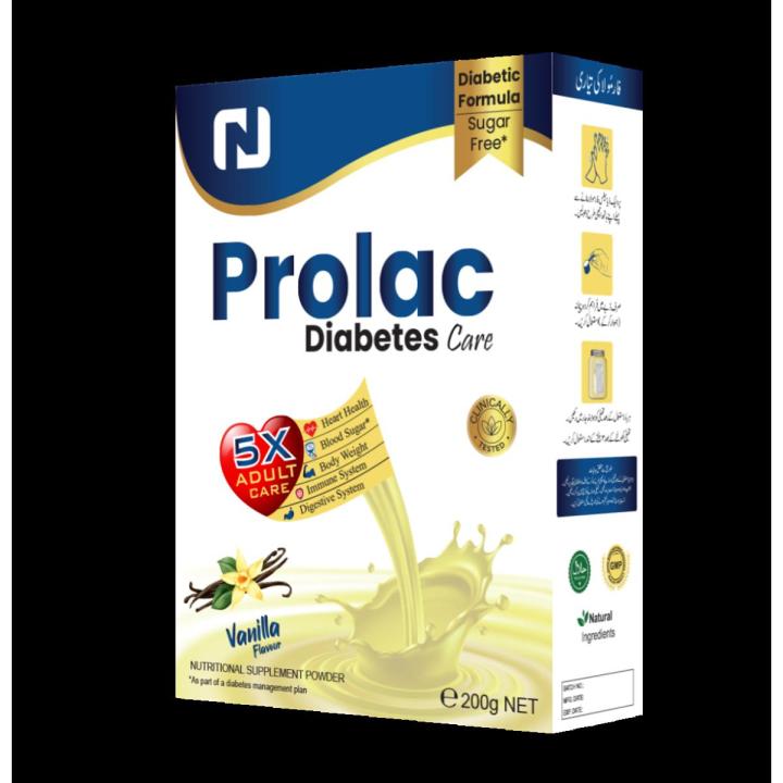 Prolac Diabetes Care Complete & Balanced Nutritional Supplement Powder for Adult Vanilla flavor 200gm