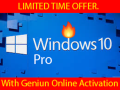 WINDOWS 10 PRO Latest version with online micro.soft activation 64 bit. 