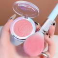 Peach Pink Shimmer Blush Powder Palette Apricot Orange Cheek Rouge Blush Powder Makeup Brighten Highlight Face Blusher Powder kunminghaoming. 