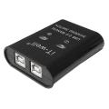 IT-Well USB Printer Sharing Device, 2 in 1 Out Printer Sharing Device, 2-Port Manual Kvm Switching Splitter Hub Converter Black. 
