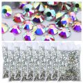 Wholesale in Bulk Rhinestones for Clothes DIY flat back Diamond Nail Rhinestone Decorations Crystals AB Glitter Face Art Stone. 