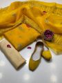 4-Piece Organza Suit with Stunning Sequence Work and Free Khussa. 