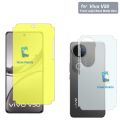 2 IN 1 Vivo V50 Front Jelly Screen Protector + Back Matte film soft skin Sticker Wrap Protection For Vivo V50 - Transparent. 