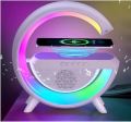 G Shaped Lamp BT 2301 Portable Bluetooth Rechargeable Speaker , Wireless Fast Charging 15W with RGB Colourfull Lamp With High Bass Sound , For Room Decoration. 