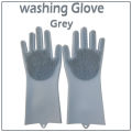 Magic Dish washing Gloves with scrubber, Silicone Cleaning Reusable Scrub Gloves for Wash Dish,Kitchen, Bathroom(Blue,1 Pair: Right + Left Hand). 