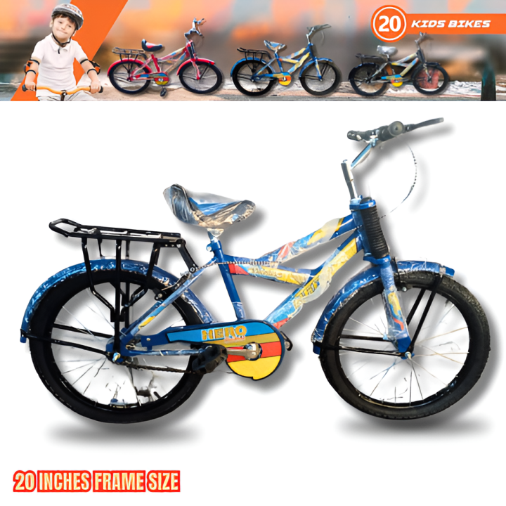 Kids cycle 20 Inches with Carrier, Cycle for Kids for 7-12 Years Age boys and girls with Hi-Ten Steel Frame, V-Brakes Double Chimtta KIDS BICYCLE ROAD BIKE FOR KIDS